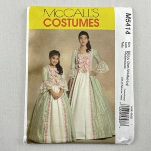 McCall's Costumes M5414 Colonial EARLY AMERICAN Dress Costume Miss XS - Lg - Picture 1 of 5