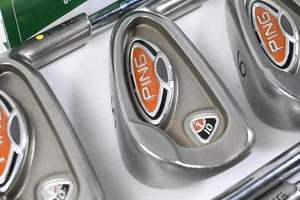 Ping G10 Irons / 4-PW / Yellow Dot / Stiff Flex Ping AWT Shafts - Picture 1 of 7