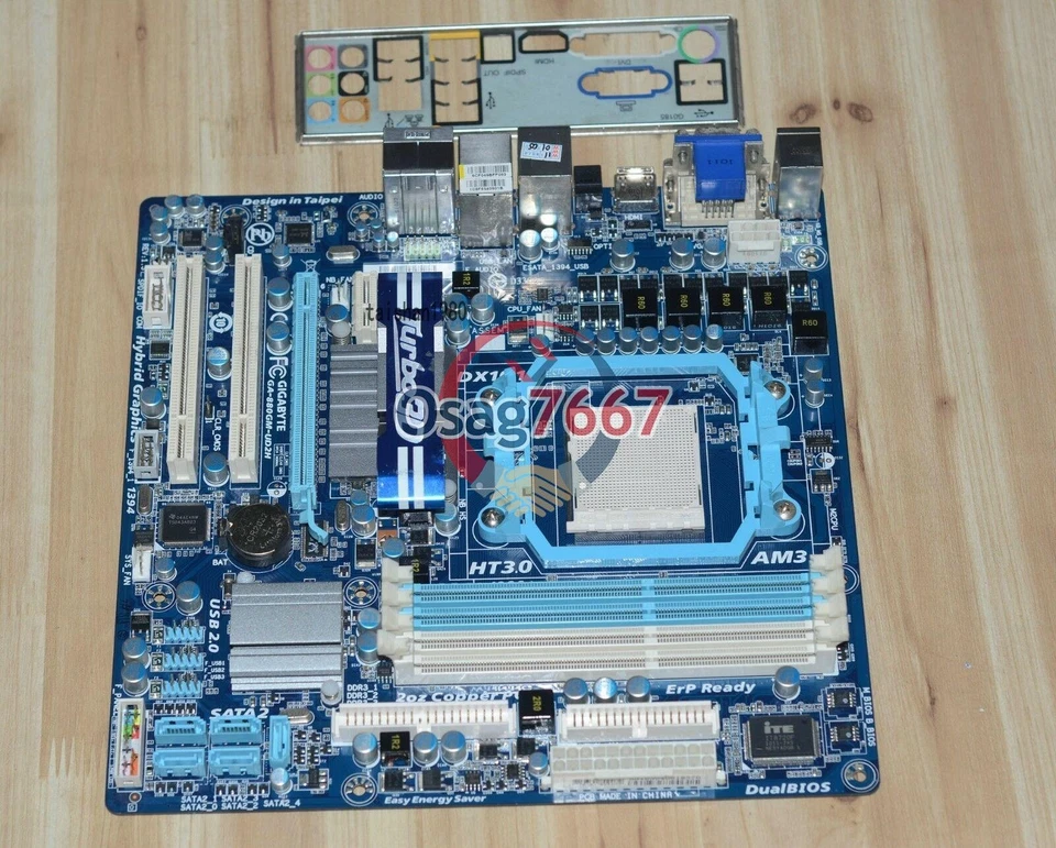 1PCS Gigabyte GA-880GM-UD2H Motherboard AMD 880G socket AM3 DDR3 - Image 1 of 1