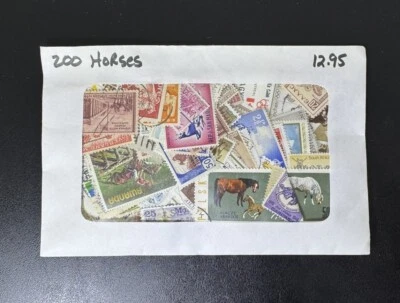 200 Premium World Assortment Used Stamp Collection Featuring Horses - Image 1 of 4