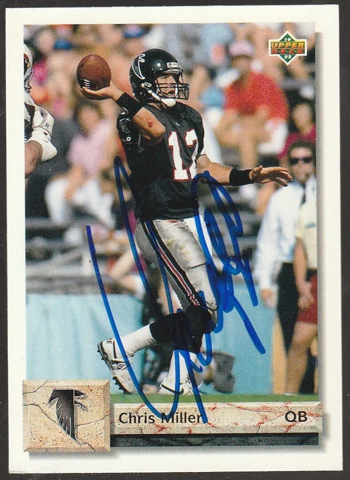 1992 Upper Deck football #291 Chris Miller IP autograph signed card - Image 1 of 1
