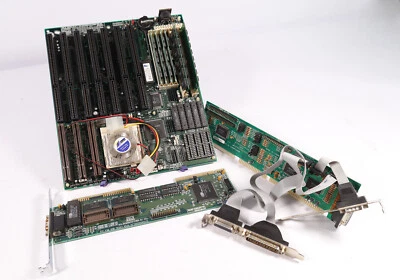 Vintage Fully Loaded UMC UM8498F Motherboard AMD AM DX4-100 - Tested - See Notes - Image 1 of 4