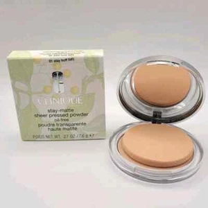 CLINIQUE Stay-Matte Sheer Pressed Powder - 01 Stay Buff (VF) - 0.27 OZ / 7.6 g - Picture 1 of 6