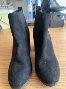 Damen New Look Stiefel schwarz Suade Größe 4 nie getragen - Bild 1 von 8