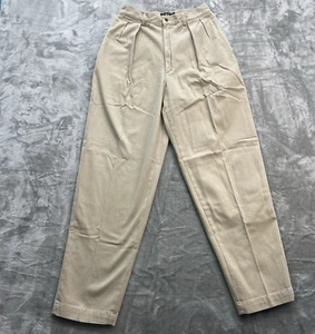 Vintage RRL Ralph Lauren Pants Men 28 Chino khaki tan pleated wide baggy loose - Picture 1 of 13