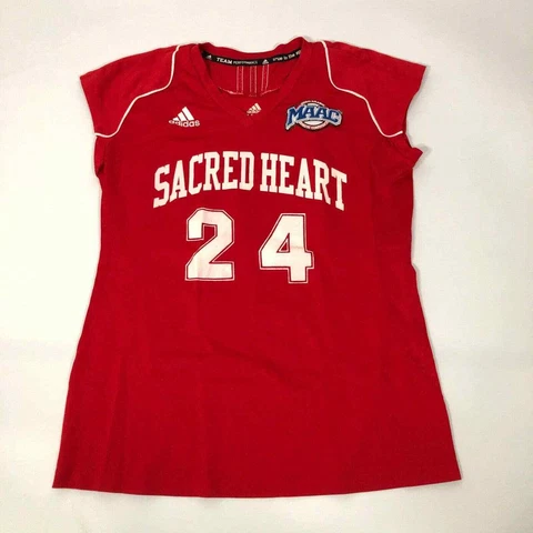 Sacred Heart Pioneers Adidas Womens Jersey Small Red White NCAA Volleyball #24 Cover