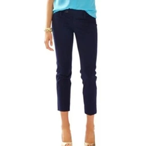 Lilly Pulitzer Navy Blue Palm Beach Fit Crop Pants - Bild 1 von 7
