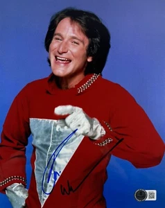 FOTO 8x10 firmada autografiada por Robin Williams de Mork & Mindy certificado de autenticidad bajo AE03304 - Imagen 1 de 1