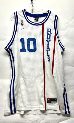 Vintage Nike 2XL Length+2 Cincinnati Royals Sacramento Kings Bibby #10 Jersey Cover