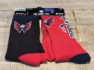 Washington Capitals NHL Men's 2-Pack Crew Sock Set Large 10-13 / New - Picture 1 of 6