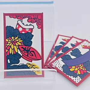 Piranha Plant Club Nintendo Super Mario Hanafuda Playing Cards 4-sets Red Japan - Picture 1 of 9