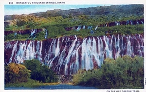Postal Wonderful Thousand Springs Idaho on the Old Oregon Trail - Imagen 1 de 2