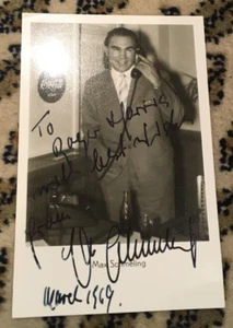 MAX SCHMELING-AUTOGRAPHED POSTCARD-WORLD HW BOXING CHAMPION-D. 2005 - Picture 1 of 2
