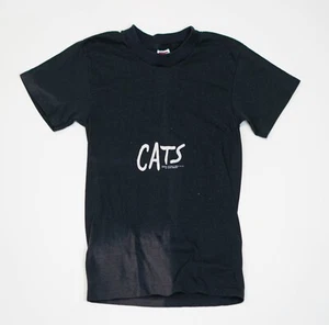 Vintag 80s Cats Broadway Musical T-Shirt Baby Tee Single Stitch Promo USA - Picture 1 of 16
