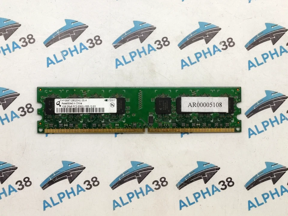 Qimonda 2x 1GB DDR2-667 PC2-5300  HYS64T128020HU-3S - Bild 1 von 1