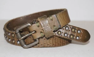 LIEBESKIND BERLIN Khaki Olive Green Leather Skinny Belt 95cm - Picture 1 of 8