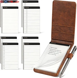 WEMATE 10 Pieces Notepad Holder Set Pocket Notebook - Included Mini Pocket Notep - Picture 1 of 12