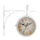Household Double Sided Bracket Clock Decorative Garden Clock for Cafe