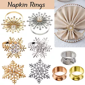Aleación Servilleteros Anillos Hebilla Navidad Boda Fiesta Cena Toallero Mesa Decoración - Imagen 1 de 65