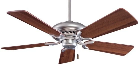 44"Ceiling Fan In Brushed Steel W/ Dark Walnut By Minka Aire From The Supra 44" - Image 1 of 1
