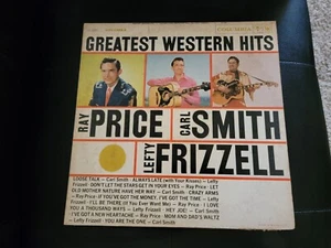 Greatest Western Hits Ray Price Carl Smith Lefty Frizzell 33 LP Vinyl - Picture 1 of 5