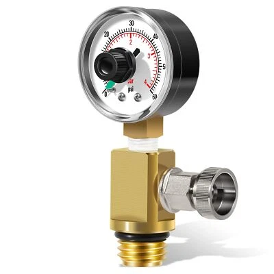 RV40600 98209800 Brass Manual Air Relief Valve Assembly for FNS, Clean, Clear - Image 1 of 4