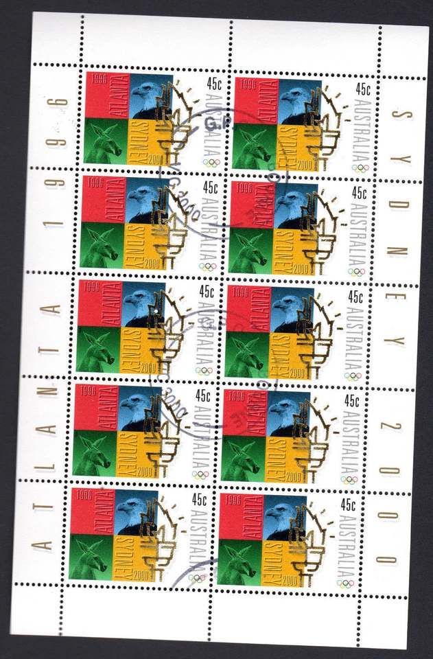 SPORT 1996 USA ATLANTA / 2000 SYDNEY Olympic Games Sheetlet Australia CTO - Image 1 of 1