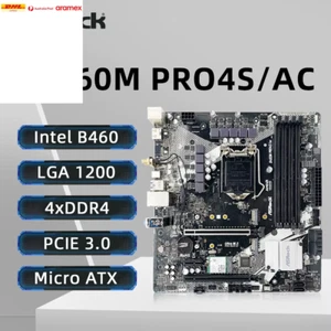 Asrock B460M PRO4S/AC Motherboard LGA1200 4Xddr4 128GB M.2 Supports 10Th Gen Int - Picture 1 of 6
