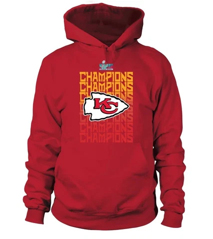 KC CHIEFS CHAMPIONS FOOTBALL TEAM  UNISEX RED HOODIE GIFT FOR FAN ALL SIZE Cover