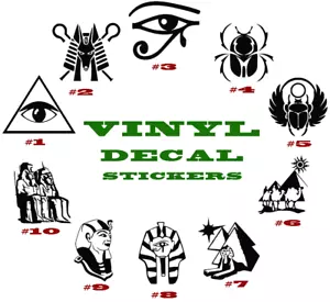Calcomanía de vinilo egipcio pegatina ventana de coche faraón esfinge espíritu pirámide vendedor de EE. UU. - Imagen 1 de 13