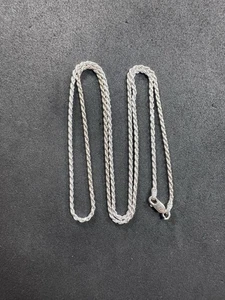 Lotto gioielli 7,2g vintage argento sterling 925 catena corda 24” F - Foto 1 di 6