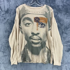 RARA camicia termica manica lunga vintage marca Makaveli 2Pac Shakur stampa grande Lg - Foto 1 di 15