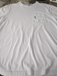 Camiseta de manga corta de algodón Supima Caribbean para hombre, logotipo bordado, talla M, usada en excelente estado - Imagen 1 de 5