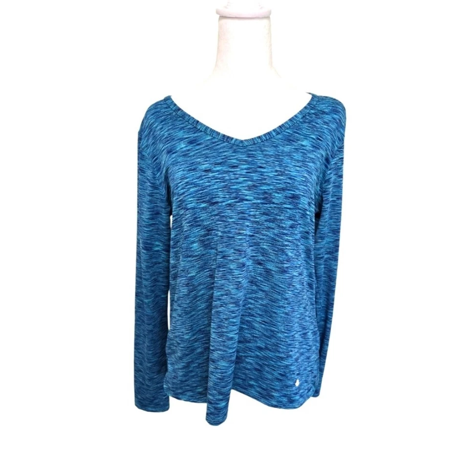 Blusa Bally Yoga atlética manga longa e aberta cruz traseira tamanho médio - Imagem 1 de 4