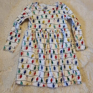 Hanna Andersson girl's Christmas lights winter dress size 100cm size 4 - Picture 1 of 4