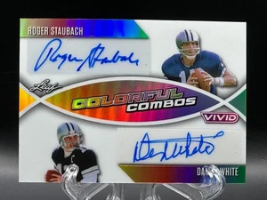 Roger Staubach Danny Blanco 2025 Hoja Vivo Colorido Combos Doble Automático 1/1 #CC-27 - Imagen 1 de 3