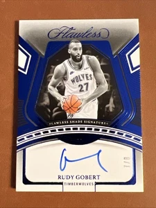 2023-24 Panini FLAWLESS Shade Signatures Rudy Gobert Sapphire 7/8 Auto - Bild 1 von 2