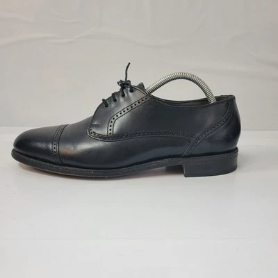 Zapato de vestir Dexter para hombre negro punta de ala talla 8,5 cuero puntera Oxford EE. UU. Brogue Foto 1 de 4