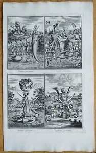 India Gods Incarnation 3 Prints - Large Engravings Picart Religon - 1723 - Picture 1 of 3