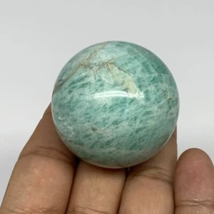 101.9g, 1.7" Small Amazonite Sphere Ball Gemstone from Madagascar, B15836 - Picture 1 of 11
