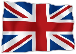 United Kingdom Country Flag Car Bumper Window Mirror Sticker Decal 5"X4" - Picture 1 of 1