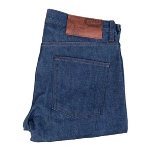 RARE Naked & Famous Jeans Size 34 Natural Indigo Selvedge Blue - Picture 1 of 10