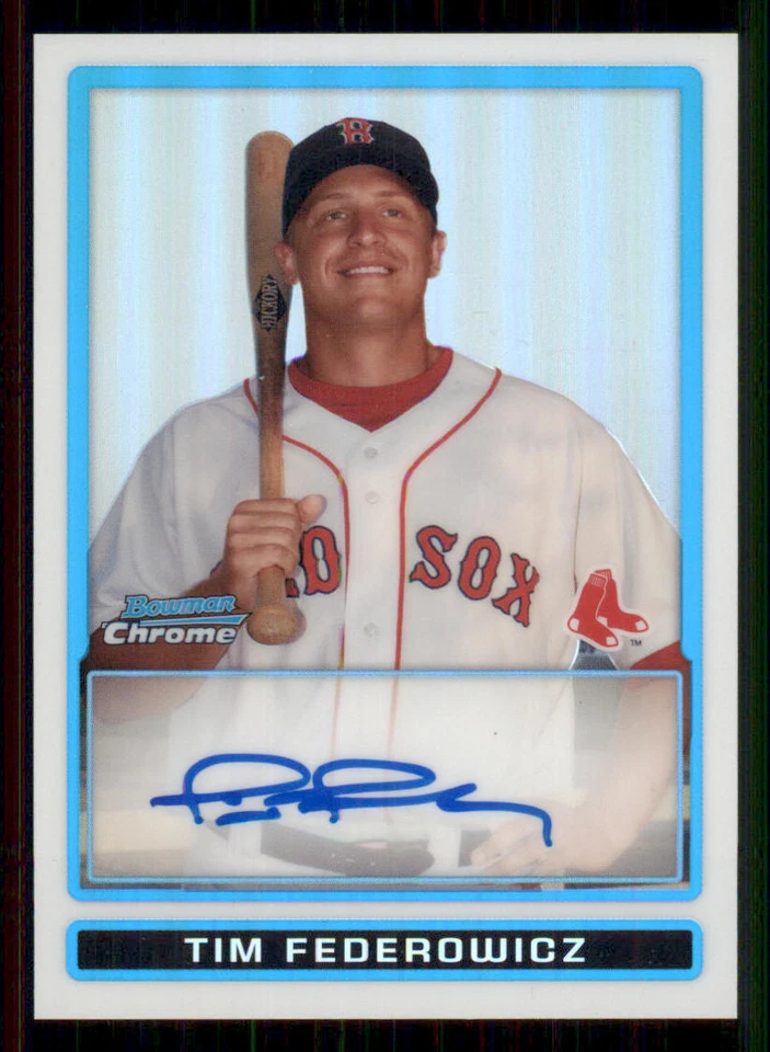 2009 Bowman Chrome Prospects Refractors #BCP111b Tim Federowicz AU /500 - Image 1 of 2