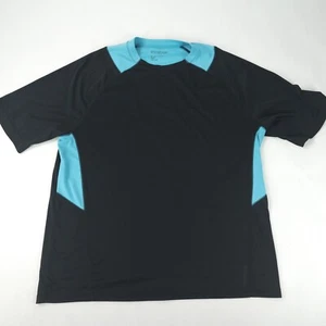 Camisa de Gimnasio Reebok Adulto Hombre Grande Bloque de Color Negra Azul Camiseta de Entrenamiento - Imagen 1 de 9