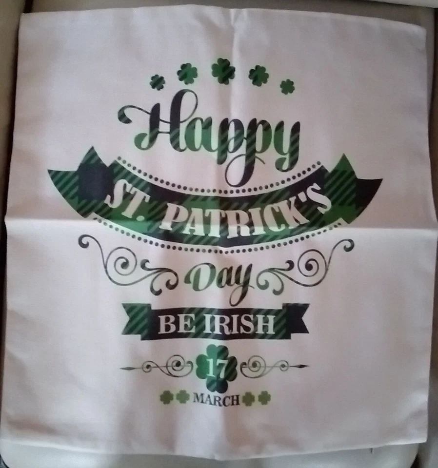 St. Patrick's Day Throw Pillow Cover Square Cushion Irish Day Pillow Case  - Image 1 of 1