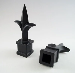 50 JEWEILS (5/8 ZOLL) SCHWARZE KUNSTSTOFF LATTENZAUN ENDSTÜCKE SPITZEN 1-50-58 DREIKLANG SPEER - Bild 1 von 9
