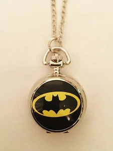 DC Comics The BATMAN Symbol Logo Pendant Watch on 30" Chain - Picture 1 of 1