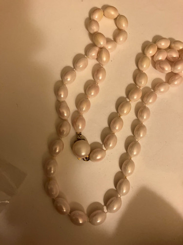 OFF WHITE COLLANA VINTAGE ESTATE OFF WHITE FILO DI PERLINE