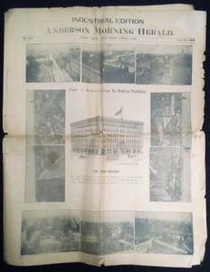 ANTIQUE 1903 NEWSPAPER ANDERSON INDIANA VIEWS FROM TALLEST BUILDING K - Picture 1 of 2
