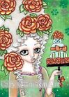 ACEO Oryginalny obraz Big Eye Marie Antoinette Fantasy Outsider art-C Cameron